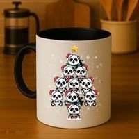Panda Christmas Tree Panda Lovers Panda Christmas Gift Coffee Mug thumb 4