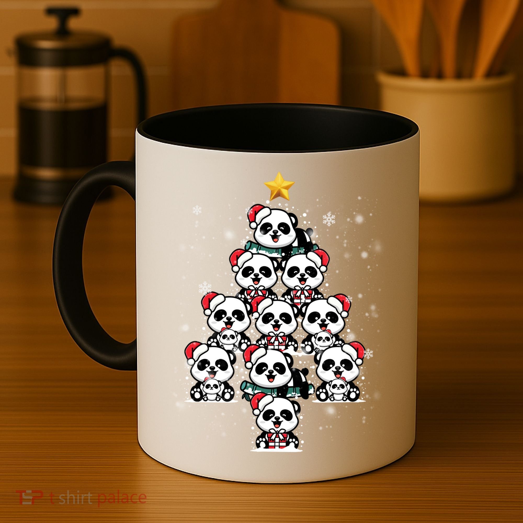 Panda Christmas Tree Panda Lovers Panda Christmas Gift Coffee Mug