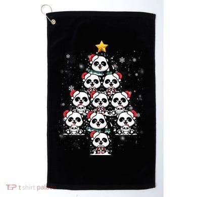 Panda Christmas Tree Panda Lovers Panda Christmas Gift Golf Towel