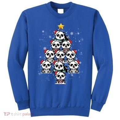 Panda Christmas Tree Panda Lovers Panda Christmas Gift Sweatshirt
