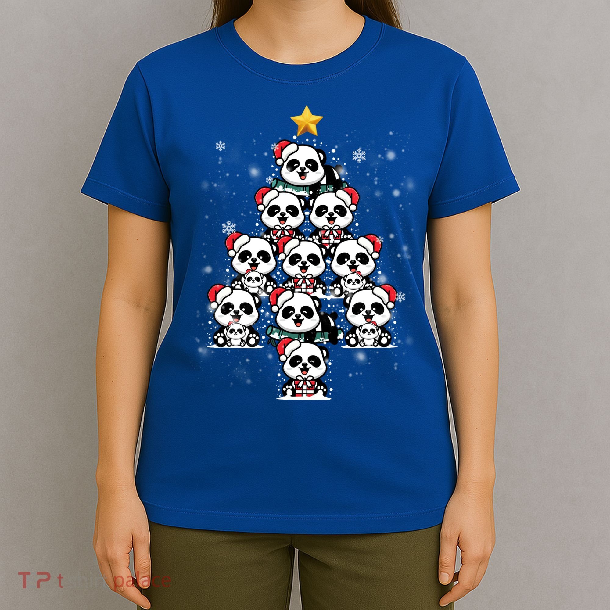 Panda Christmas Tree Panda Lovers Panda Christmas Gift T-Shirt