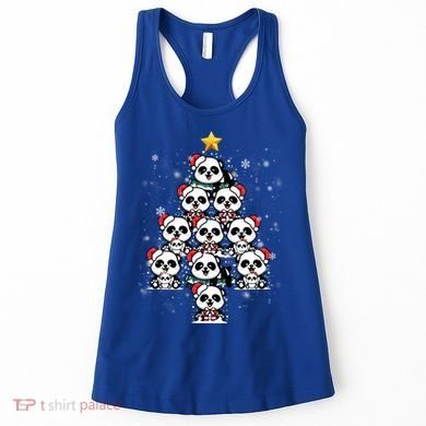Panda Christmas Tree Panda Lovers Panda Christmas Gift Women's Tank Top