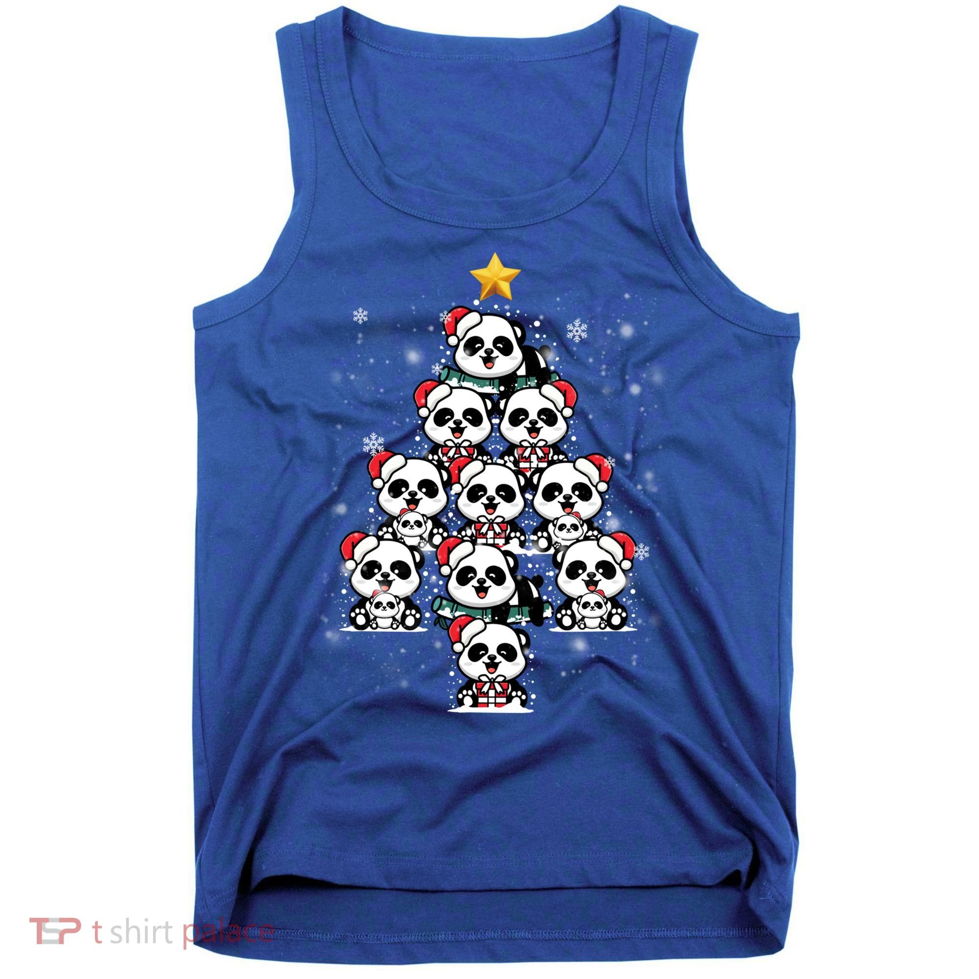 Panda Christmas Tree Panda Lovers Panda Christmas Gift Tank Top