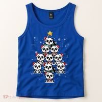 Panda Christmas Tree Panda Lovers Panda Christmas Gift Tank Top thumb 2