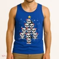 Panda Christmas Tree Panda Lovers Panda Christmas Gift Tank Top thumb 3