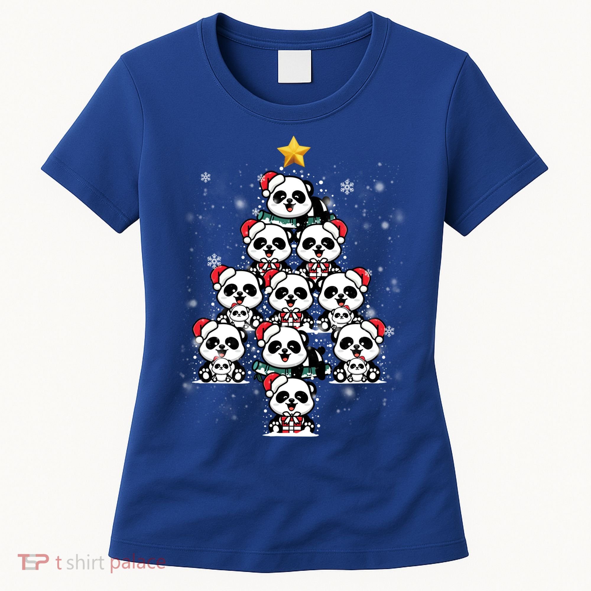 Panda Christmas Tree Panda Lovers Panda Christmas Gift Women's T-Shirt