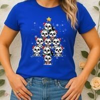 Panda Christmas Tree Panda Lovers Panda Christmas Gift Women's T-Shirt thumb 2