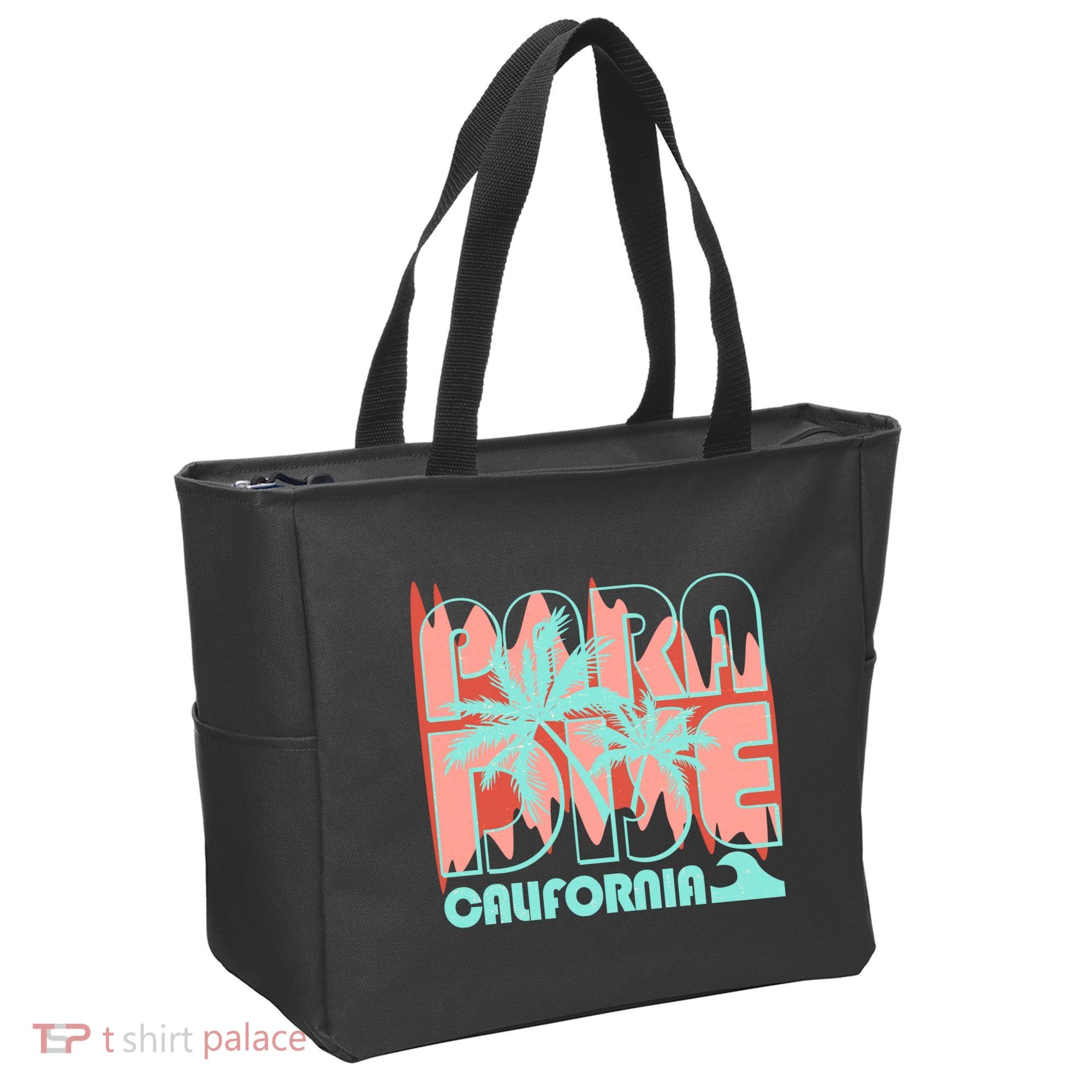 Paradise California Tropical Vacation Time Tote Bag