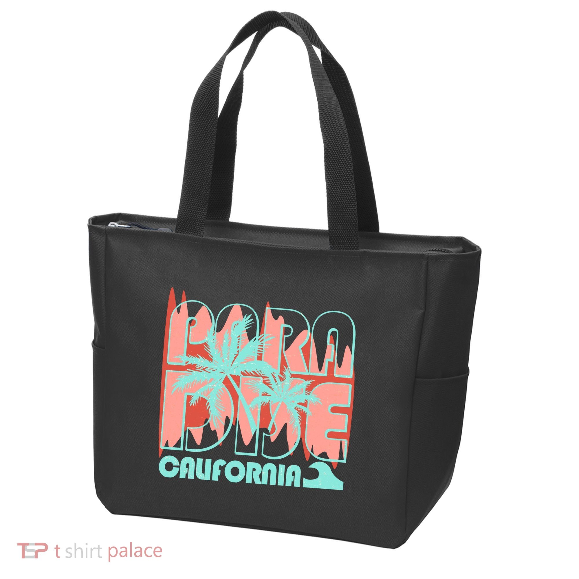 Paradise California Tropical Vacation Time Tote Bag