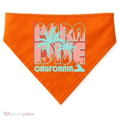 Paradise California Tropical Vacation Time USA-Made Doggie Bandana