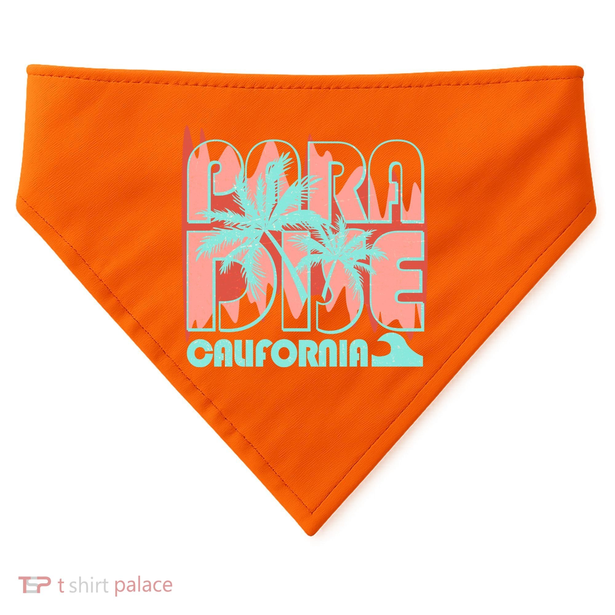 Paradise California Tropical Vacation Time USA-Made Doggie Bandana