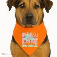 Paradise California Tropical Vacation Time USA-Made Doggie Bandana thumb 1