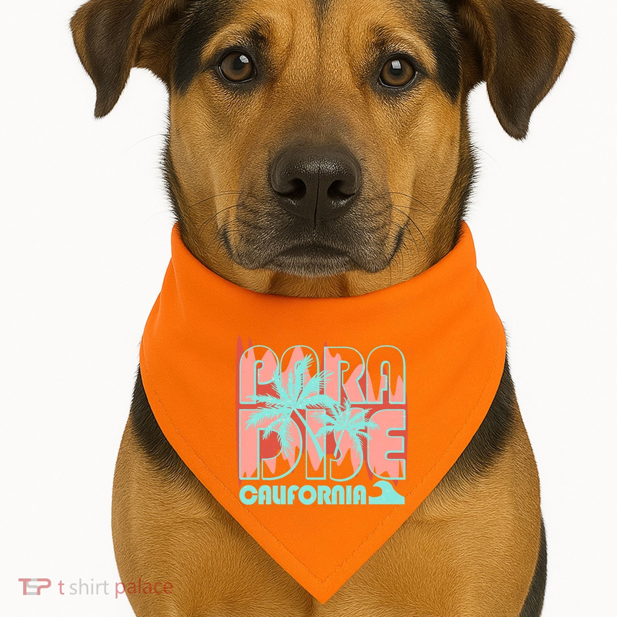 Paradise California Tropical Vacation Time USA-Made Doggie Bandana