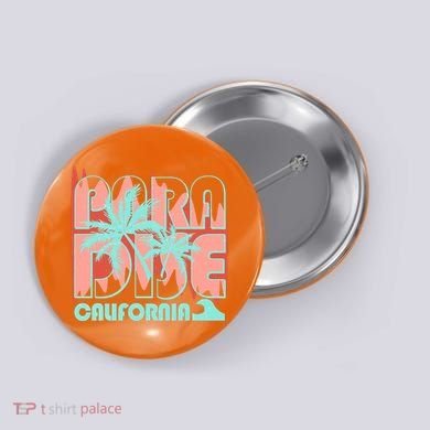 Paradise California Tropical Vacation Time Button