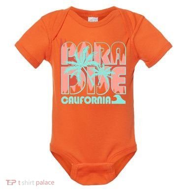 Paradise California Tropical Vacation Time Baby Bodysuit