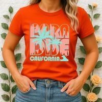 Paradise California Tropical Vacation Time Women's T-Shirt thumb 2