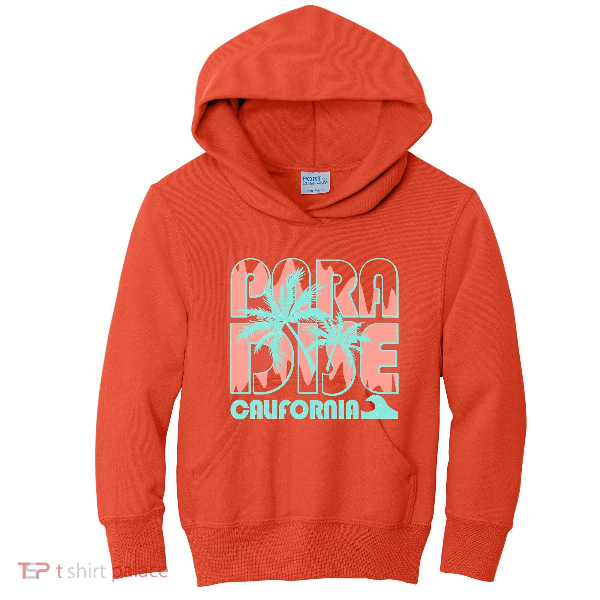 Paradise California Tropical Vacation Time Kids Hoodie