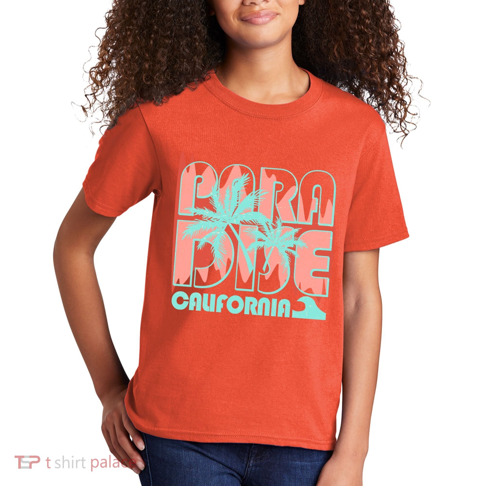Paradise California Tropical Vacation Time Kids T-Shirt