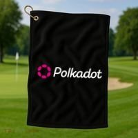 Polkadot Crypto To The Moon HODL DOT Blockchain Polkadot Golf Towel thumb 1