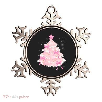 Pink Christmas Tree Bow Cute Holiday Ornament