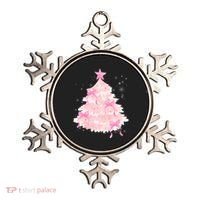 Pink Christmas Tree Bow Cute Holiday Ornament thumb 0
