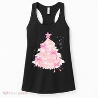 Pink Christmas Tree Bow Cute Holiday Women's Tank Top thumb 0