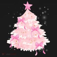 Pink Christmas Tree Bow Cute Holiday Women's Tank Top thumb 5