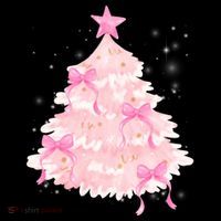 Pink Christmas Tree Bow Cute Holiday Toddler Hoodie thumb 2