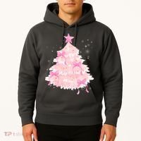 Pink Christmas Tree Bow Cute Holiday Hoodie thumb 2