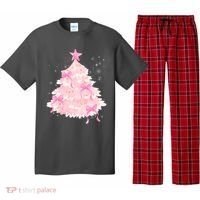 Pink Christmas Tree Bow Cute Holiday Pajama Set thumb 0