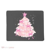 Pink Christmas Tree Bow Cute Holiday Mousepad thumb 0