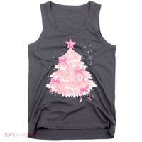 Pink Christmas Tree Bow Cute Holiday Tank Top thumb 0