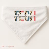 Patient Care Tech Leopard Patient Care Technician PCT USA-Made Doggie Bandana thumb 0
