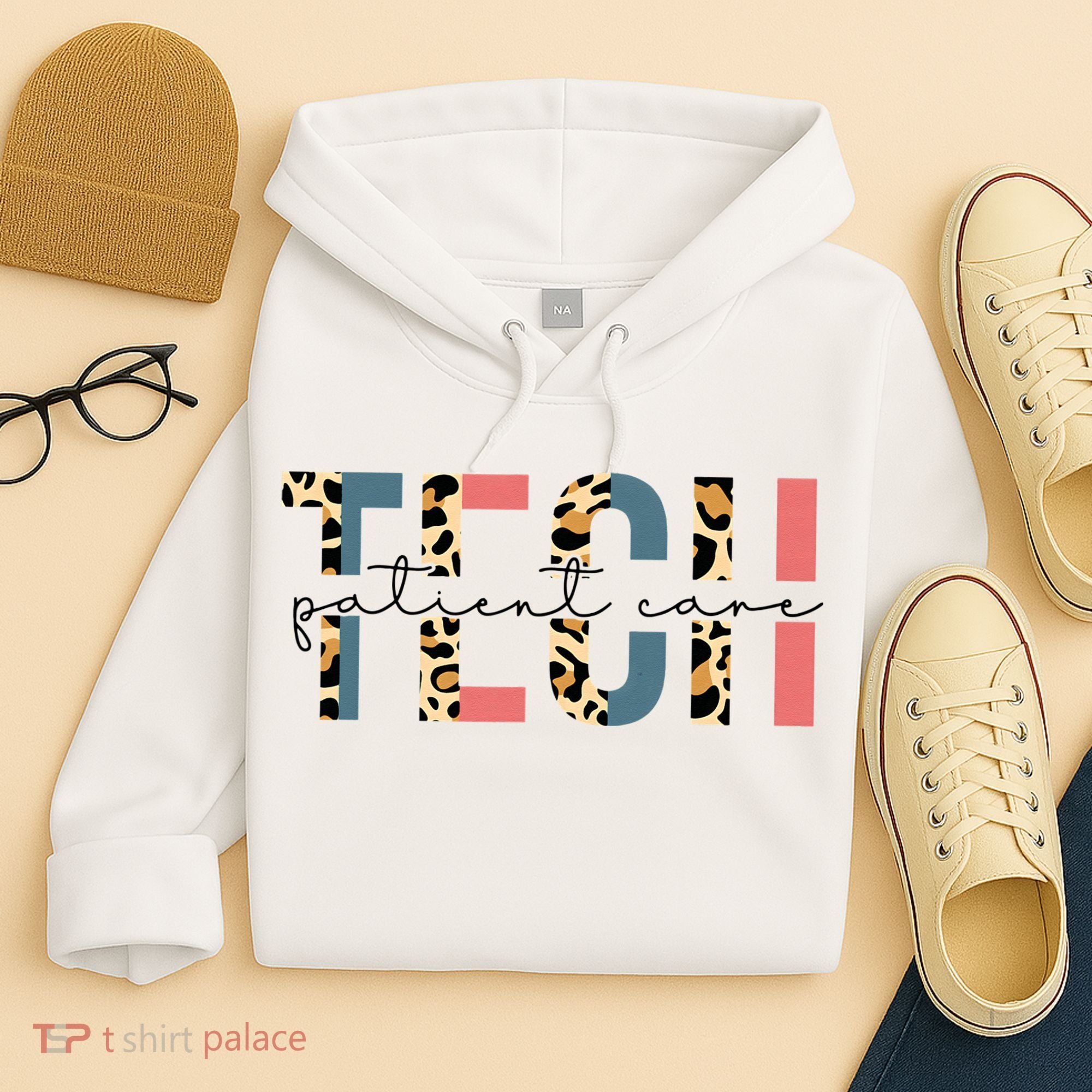 Patient Care Tech Leopard Patient Care Technician PCT Hoodie