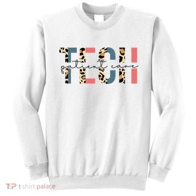 Patient Care Tech Leopard Patient Care Technician PCT Sweatshirt