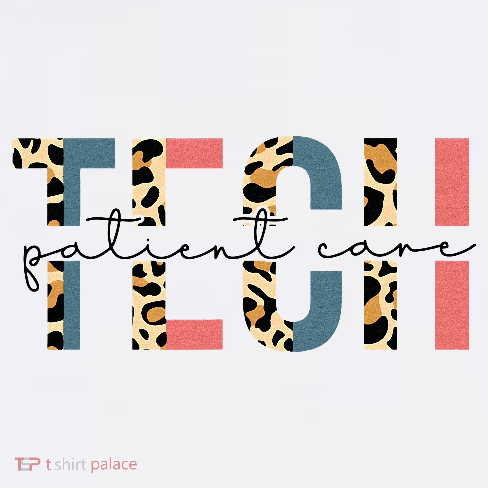 Patient Care Tech Leopard Patient Care Technician PCT T-Shirt
