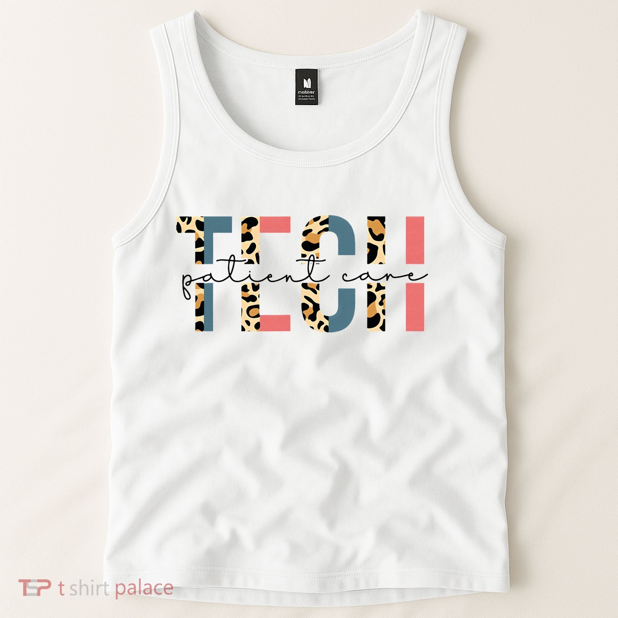 Patient Care Tech Leopard Patient Care Technician PCT Tank Top