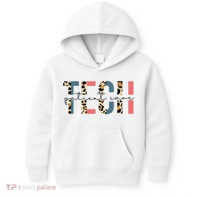 Patient Care Tech Leopard Patient Care Technician PCT Kids Hoodie