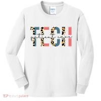 Patient Care Tech Leopard Patient Care Technician PCT Kids Long Sleeve Shirt thumb 0