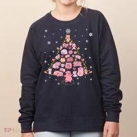 Pig Christmas Tree Women's Sweatshirt thumb 0
