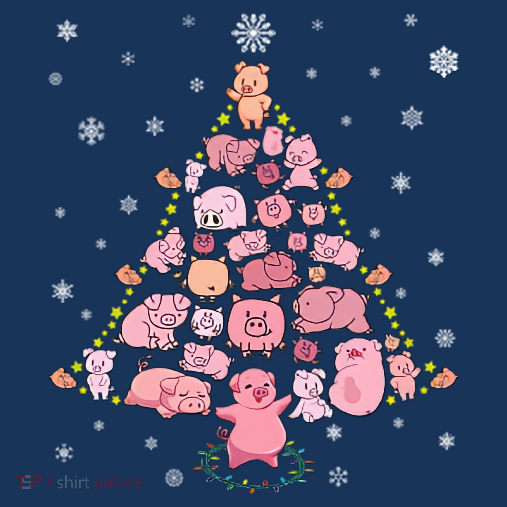 Pig Christmas Tree Pajama Set