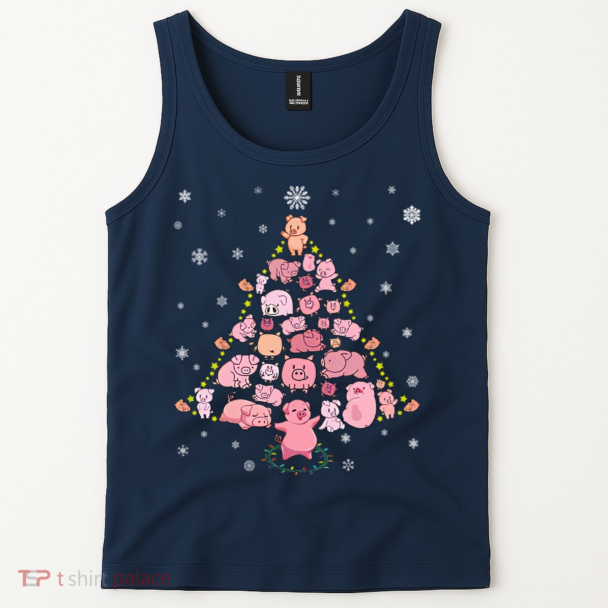 Pig Christmas Tree Tank Top