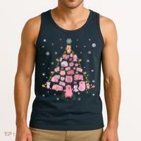 Pig Christmas Tree Tank Top thumb 3
