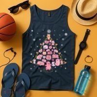 Pig Christmas Tree Tank Top thumb 4