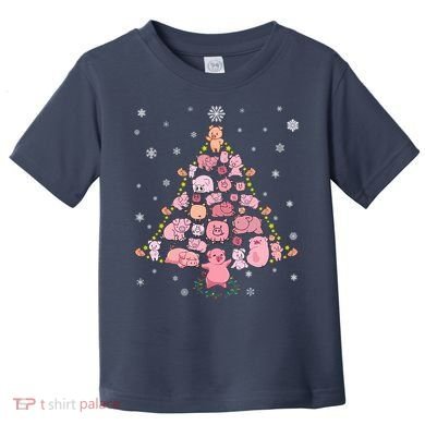 Pig Christmas Tree Toddler T-Shirt