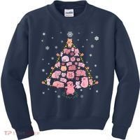 Pig Christmas Tree Kids Sweatshirt thumb 0