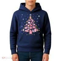 Pig Christmas Tree Kids Hoodie thumb 4
