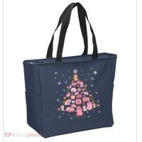 Pig Christmas Tree Tote Bag thumb 2