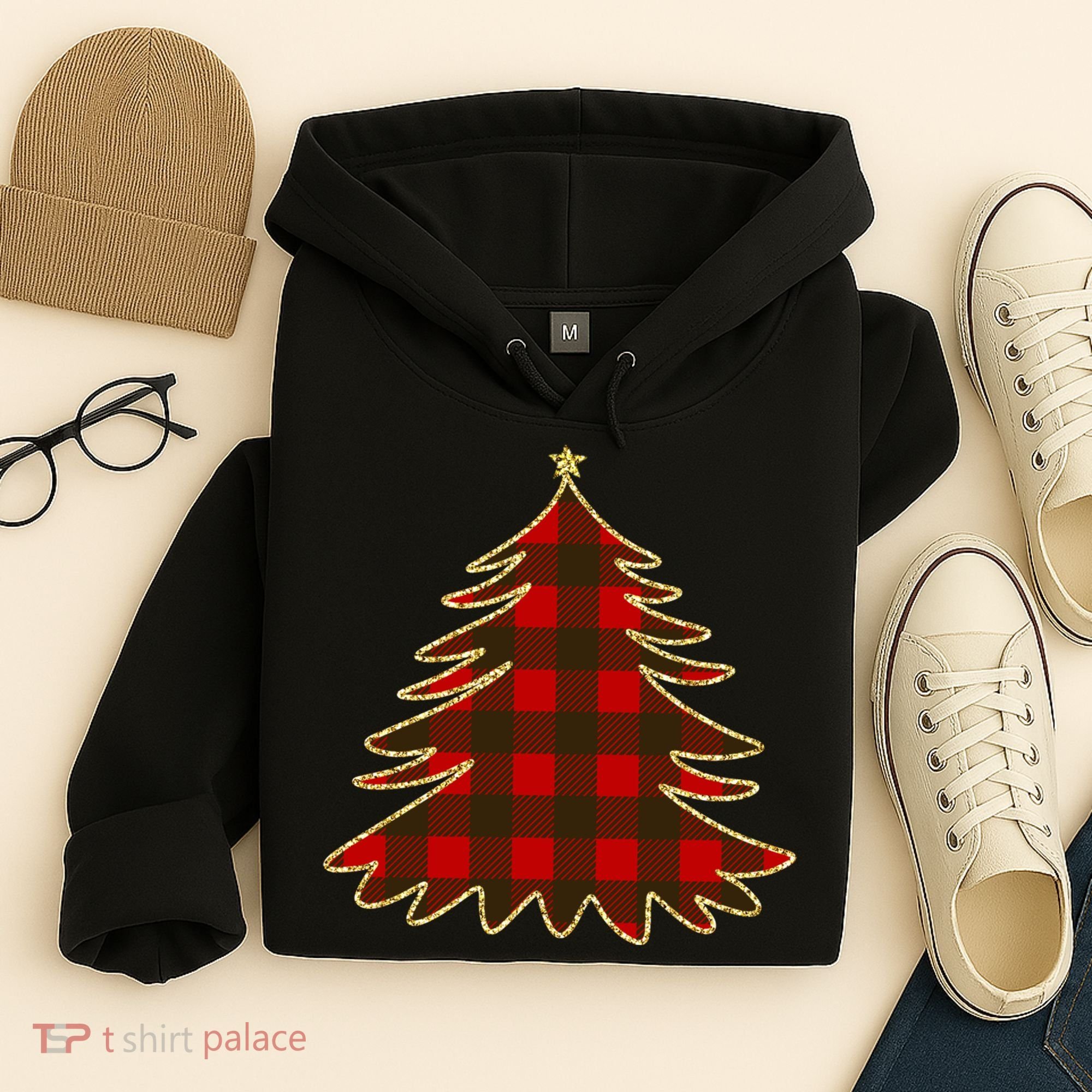 Plaid Christmas Tree Hoodie