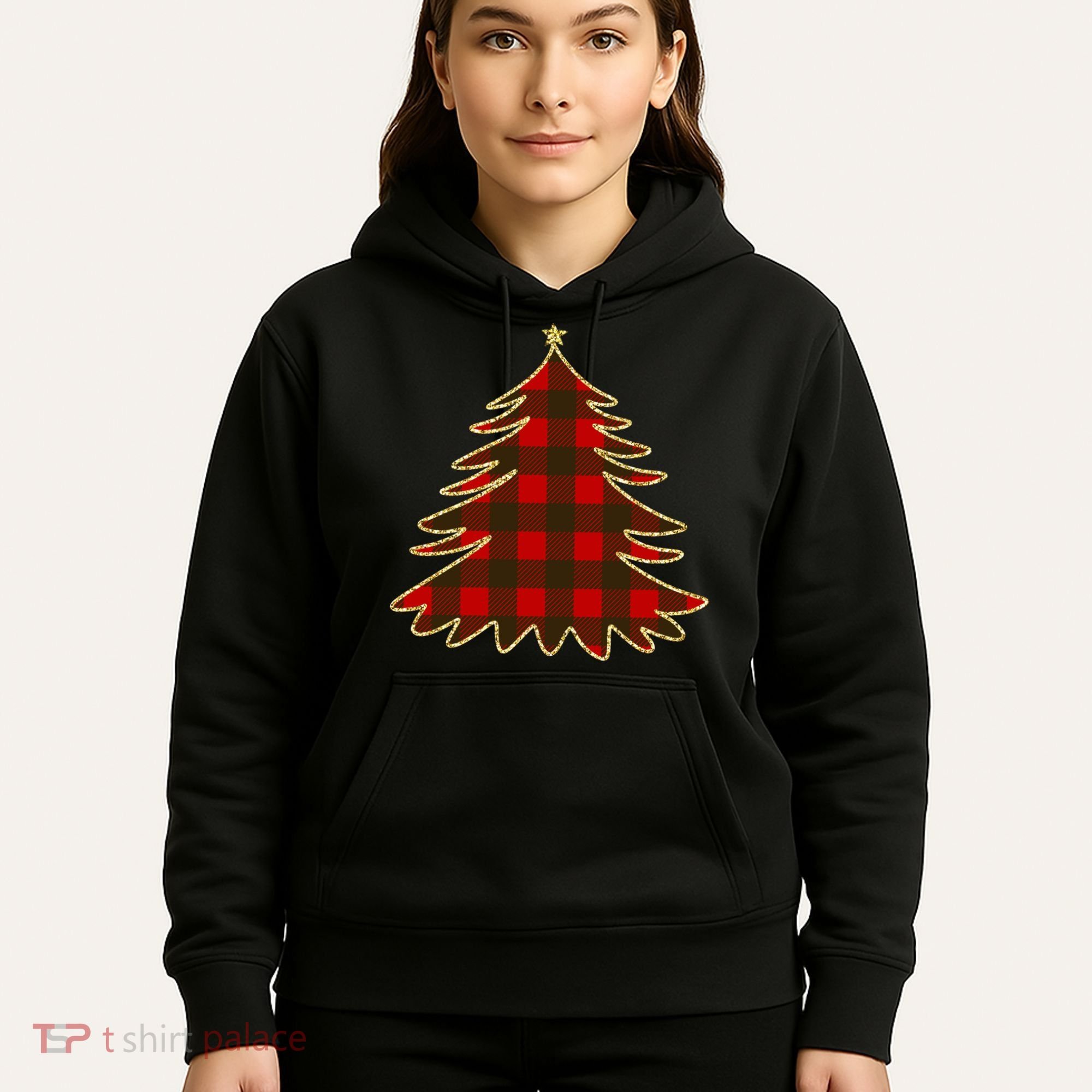 Plaid Christmas Tree Hoodie
